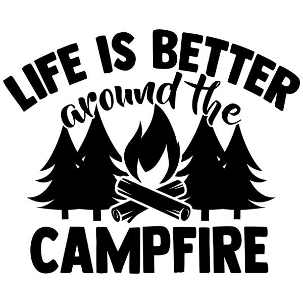 Camper van decals: Life is better around the camplire