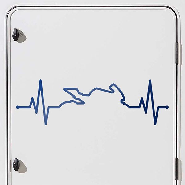 Camper van decals: Motorcycle cardiogram