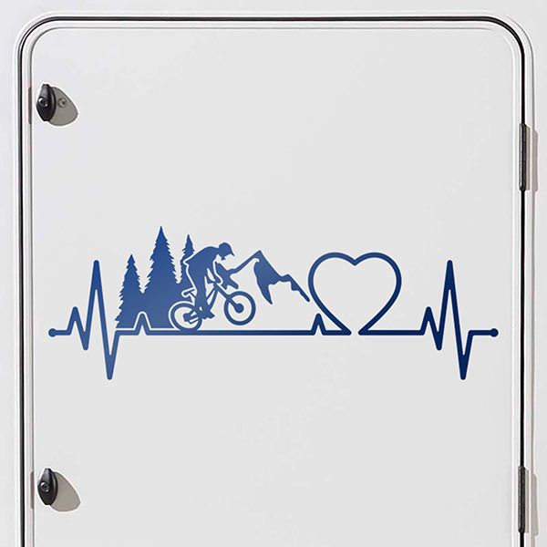 Car & Motorbike Stickers: Love cardiogram bmx