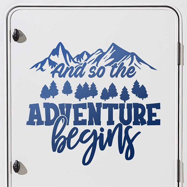 Camper van decals: And so the adventure beging