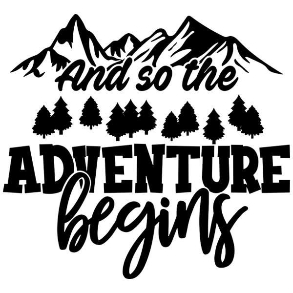 Camper van decals: And so the adventure beging