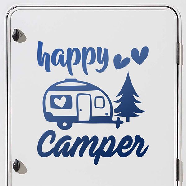 Camper van decals: Happy love camper