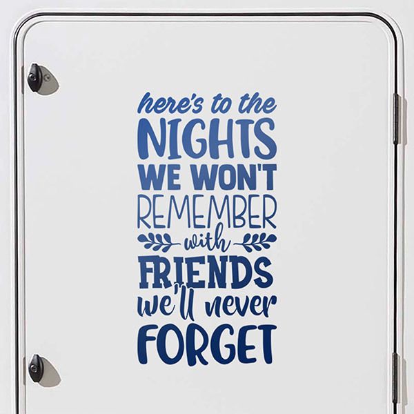 Camper van decals: Remember with friends