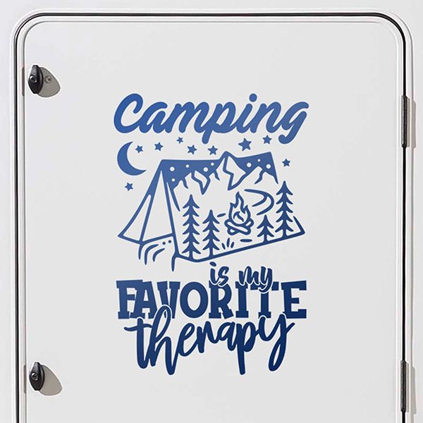 Car & Motorbike Stickers: Camping is my favorite therapy