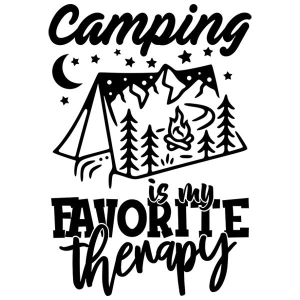 Camper van decals: Camping is my favorite therapy
