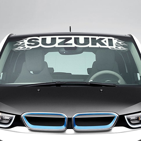 Car & Motorbike Stickers: SUZUKI with Side Flames