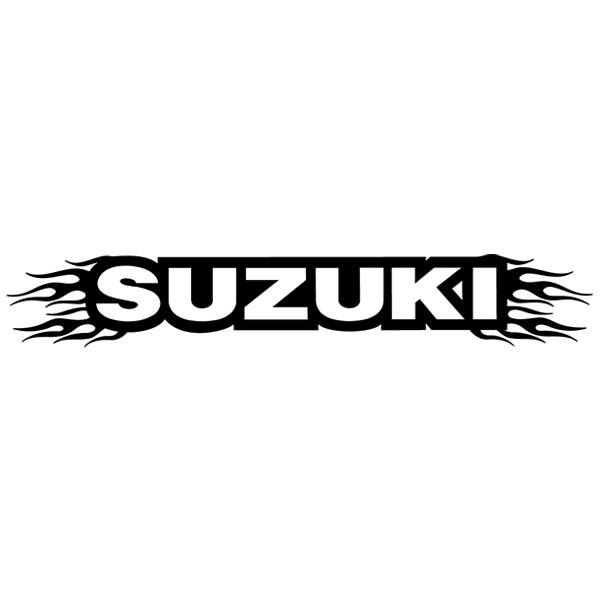 Car & Motorbike Stickers: SUZUKI with Side Flames