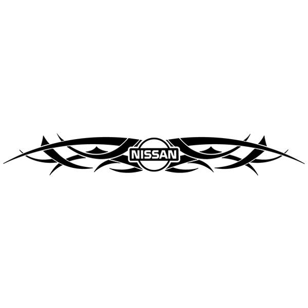Car & Motorbike Stickers: Tribal Windshield Sunstrip with Nissan Logo