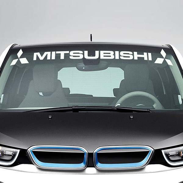 Car & Motorbike Stickers: Mitsubishi Windshield Sunstrip with logos