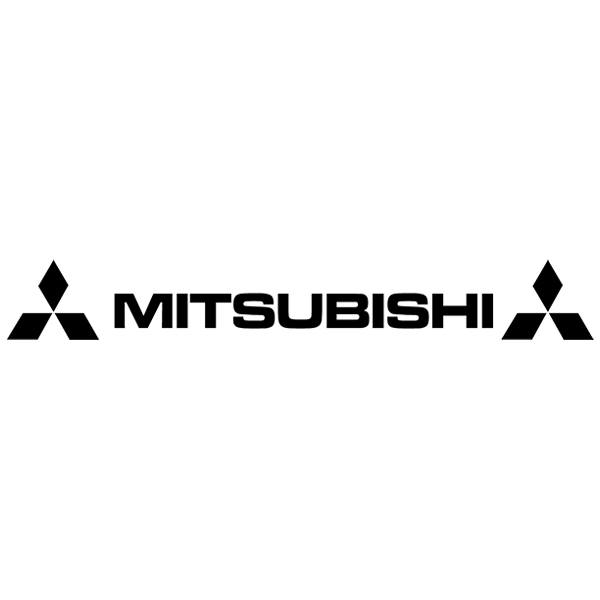 Car & Motorbike Stickers: Mitsubishi Windshield Sunstrip with logos