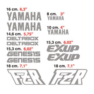 Car & Motorbike Stickers: kit Yamaha FZR