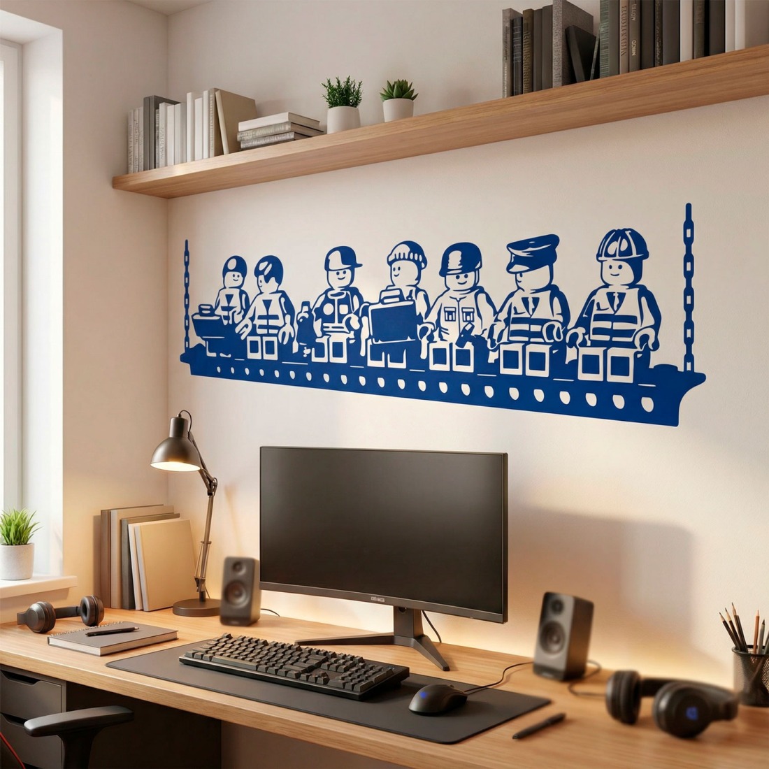 Lego wall sticker in a kids' room